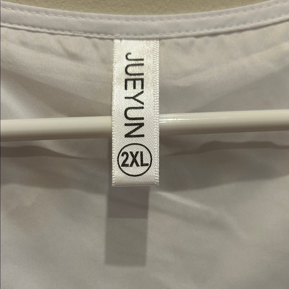 Jueyun Tank Top Women's 2XL White Blouse Summer Casual Relaxed - Picture 2 of 3